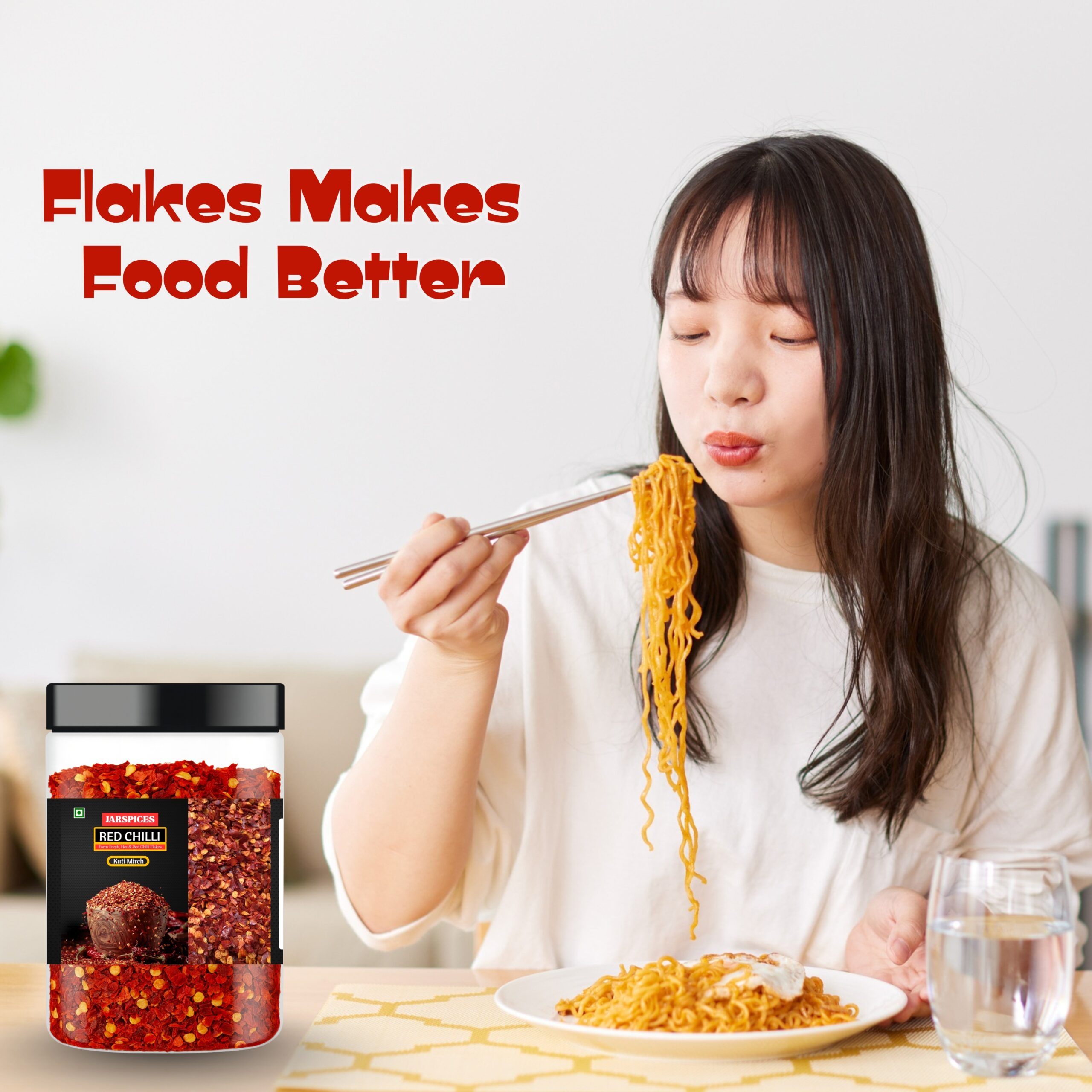 topped with JarSpices Chilli Flakes